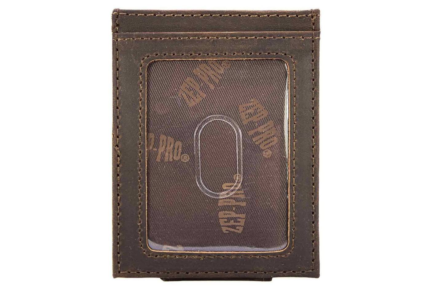 Redfish Magnetic Leather Slim Wallet: Crazyhorse Brown