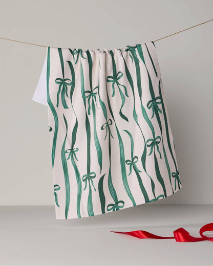 Falling Ribbon Tea Towel - Holiday 2026