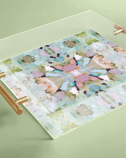 Martini Olives Acrylic Tray with Gold H