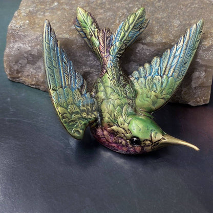 Hummingbird Brooch Pin