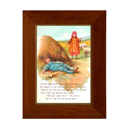 Framed Nursery Rhyme Vintage Children's Book Illustrations