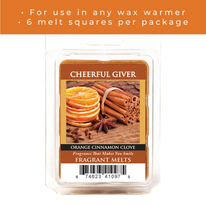 Orange Cinnamon Clove – Scented Wax Melts 8-Pack