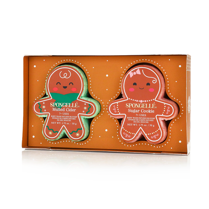 Spongellé | Navidad 2025 | Regalos para calcetines navideños | Regalos - Set de regalo navideño de pan de jengibre Everything Nice. Regalo de Navidad 2025.