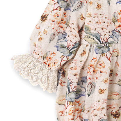 Vintage Floral Baby Girl Bodysuit – 0-3M