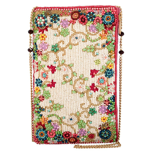Mary Frances Accessories - Meadow Ditsy Beaded Crossbody Phone Bag