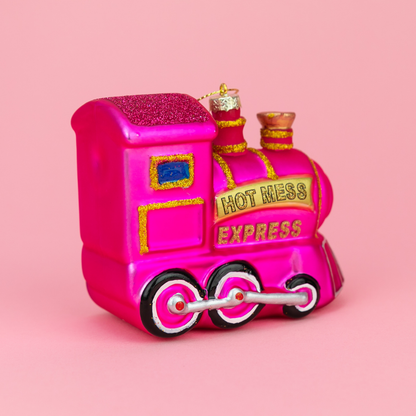 Chez Gagné - Hot Mess Express - Locomotive Train - Glass Blown Holiday Ornament