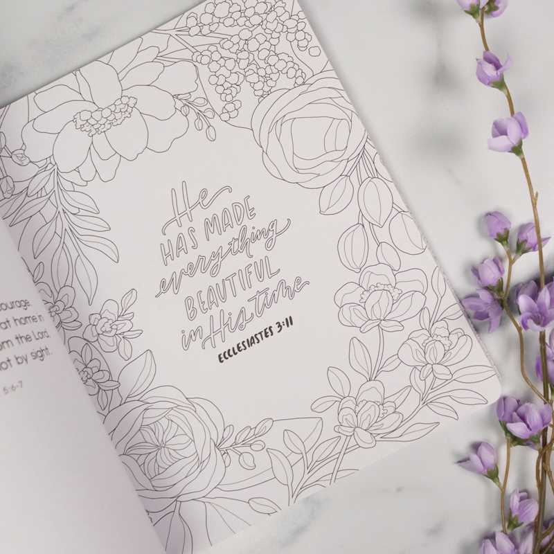 Scriptures and Florals Coloring Book by Allison  Loveall