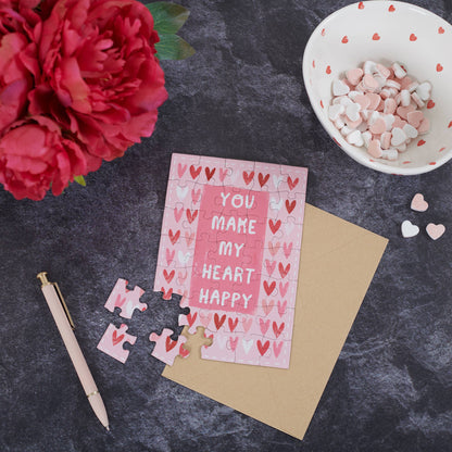You Make My Heart Happy Puzzle Card