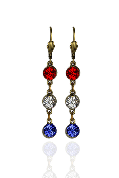 Betsy Crystal Americana Earrings