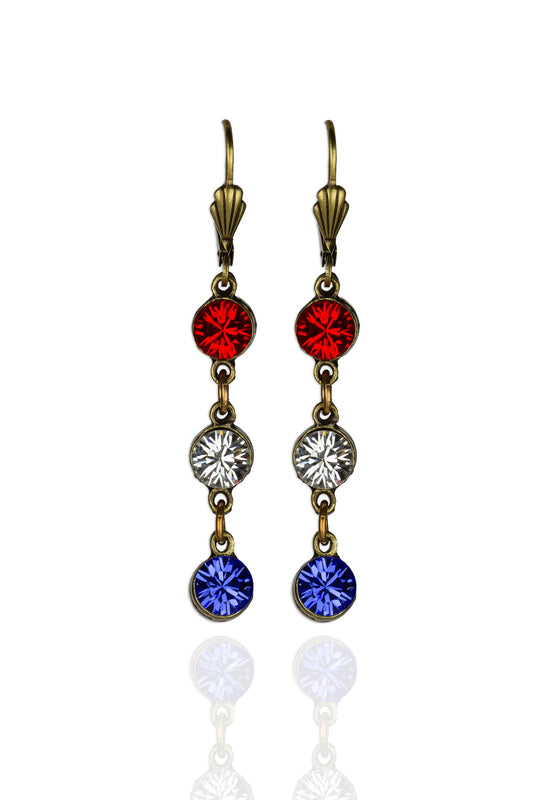 Betsy Crystal Americana Earrings