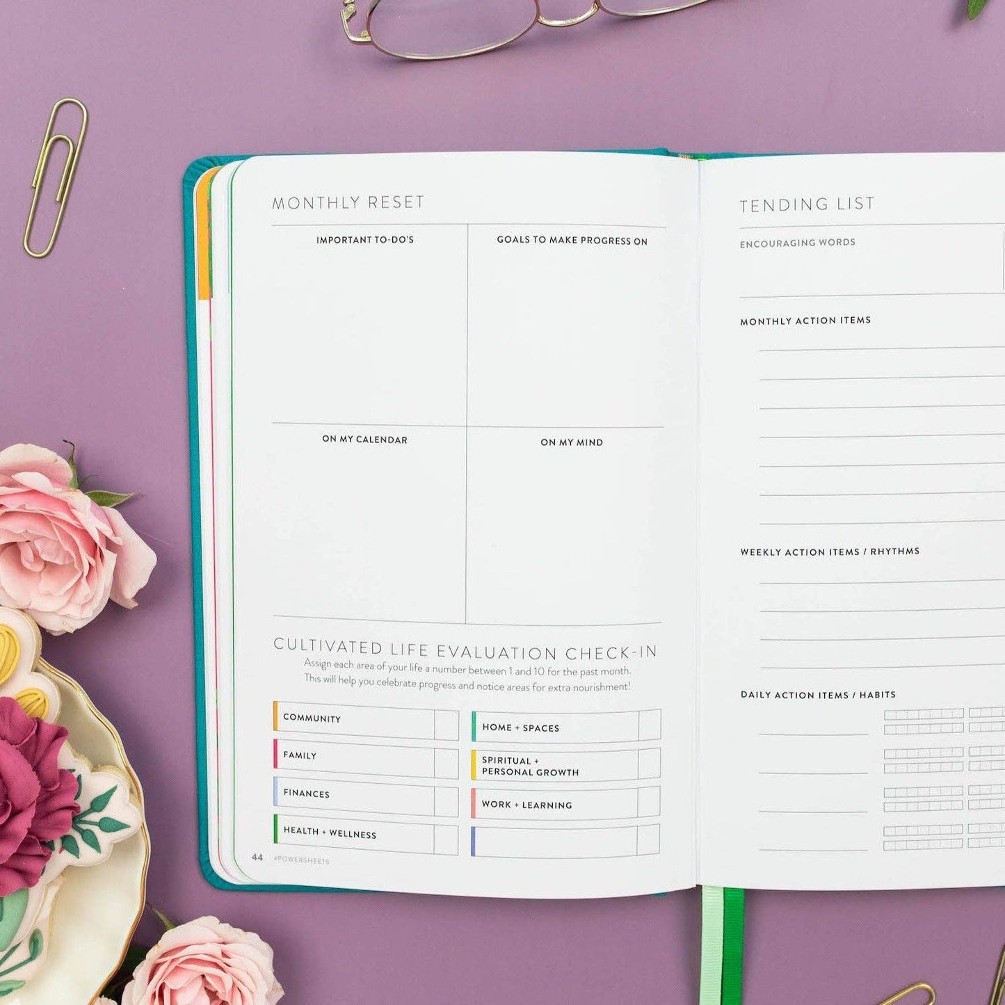 - 90-Day PowerSheets® Goal Planner  | Weekly Undated (Ivy)