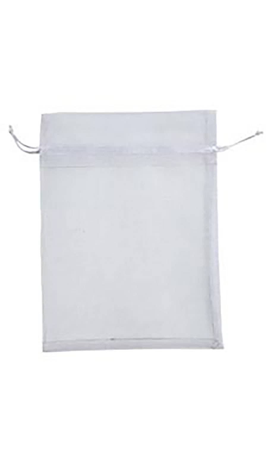 Organza Drawstring Pouch: White / Pack of 10 / 2" x 3"