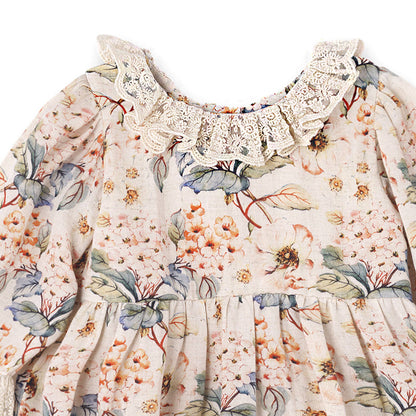 Vintage Floral Baby Girl Bodysuit – 0-3M