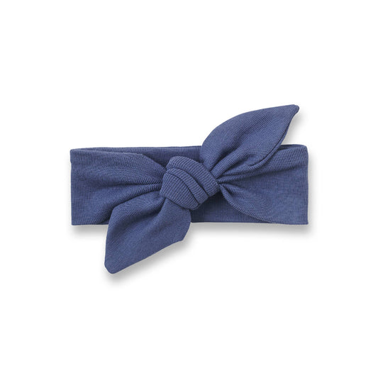 Baby Girl's Red & Blue Cotton Headbands: Indigo Blue