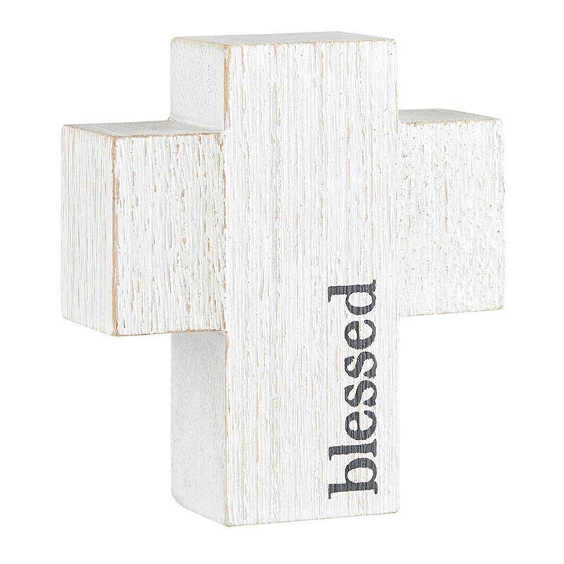 Wood Cross Blessed