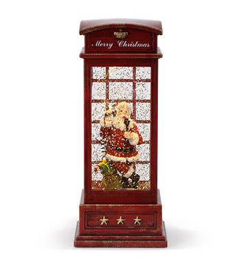 LED Santa Snow Globe Phone Booth