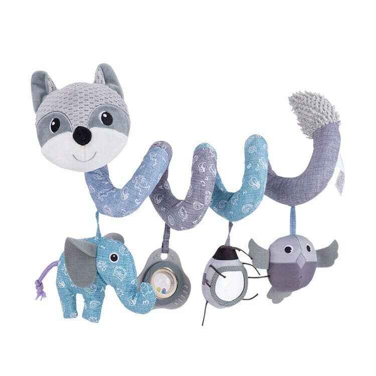 Baby Stroller Rattle Toy: Gray Fox