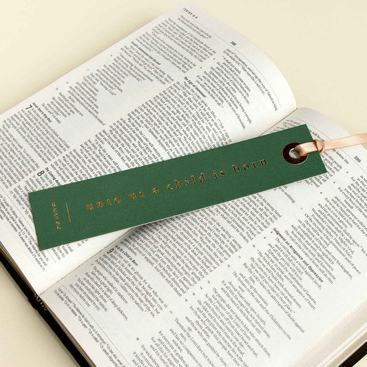 Unto Us A Child Is Born Scripture Bookmark