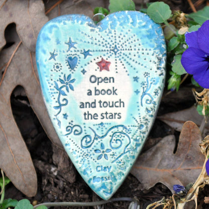 Open a book and touch the stars, education, reading, gift