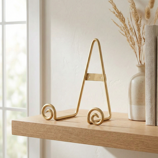 Gold Swirl w/White Wash Easel, Medium