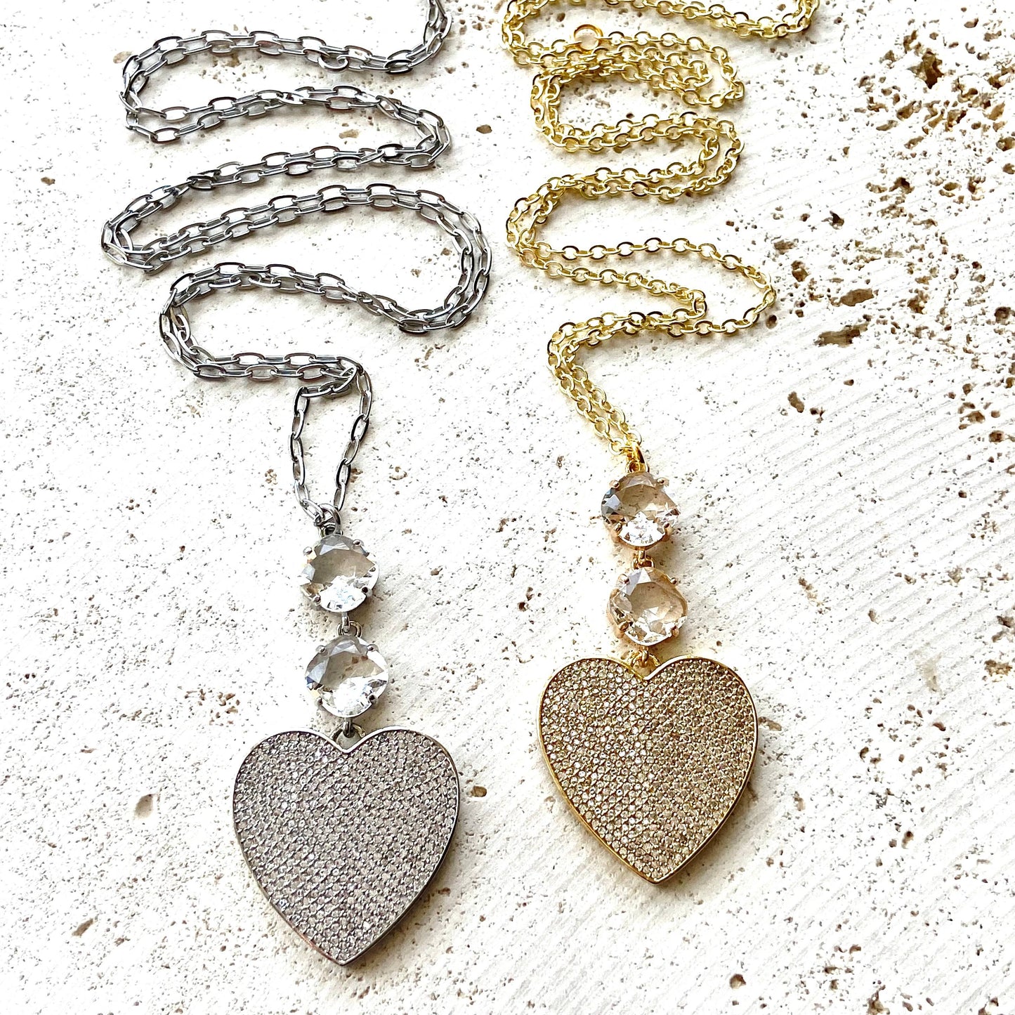 Crystal heart necklace