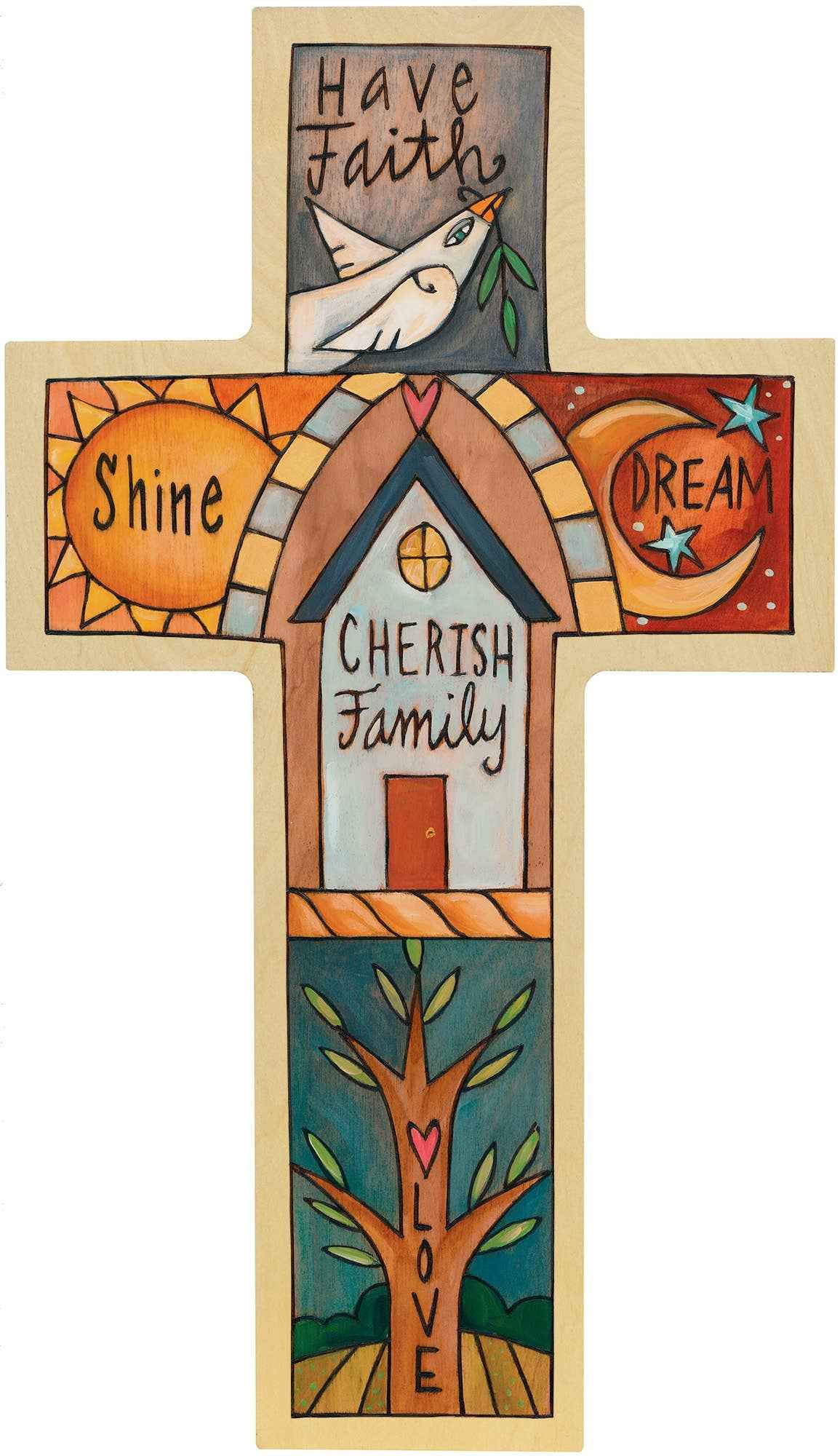 Cross Shaped Plaque | "Foundation in Faith"