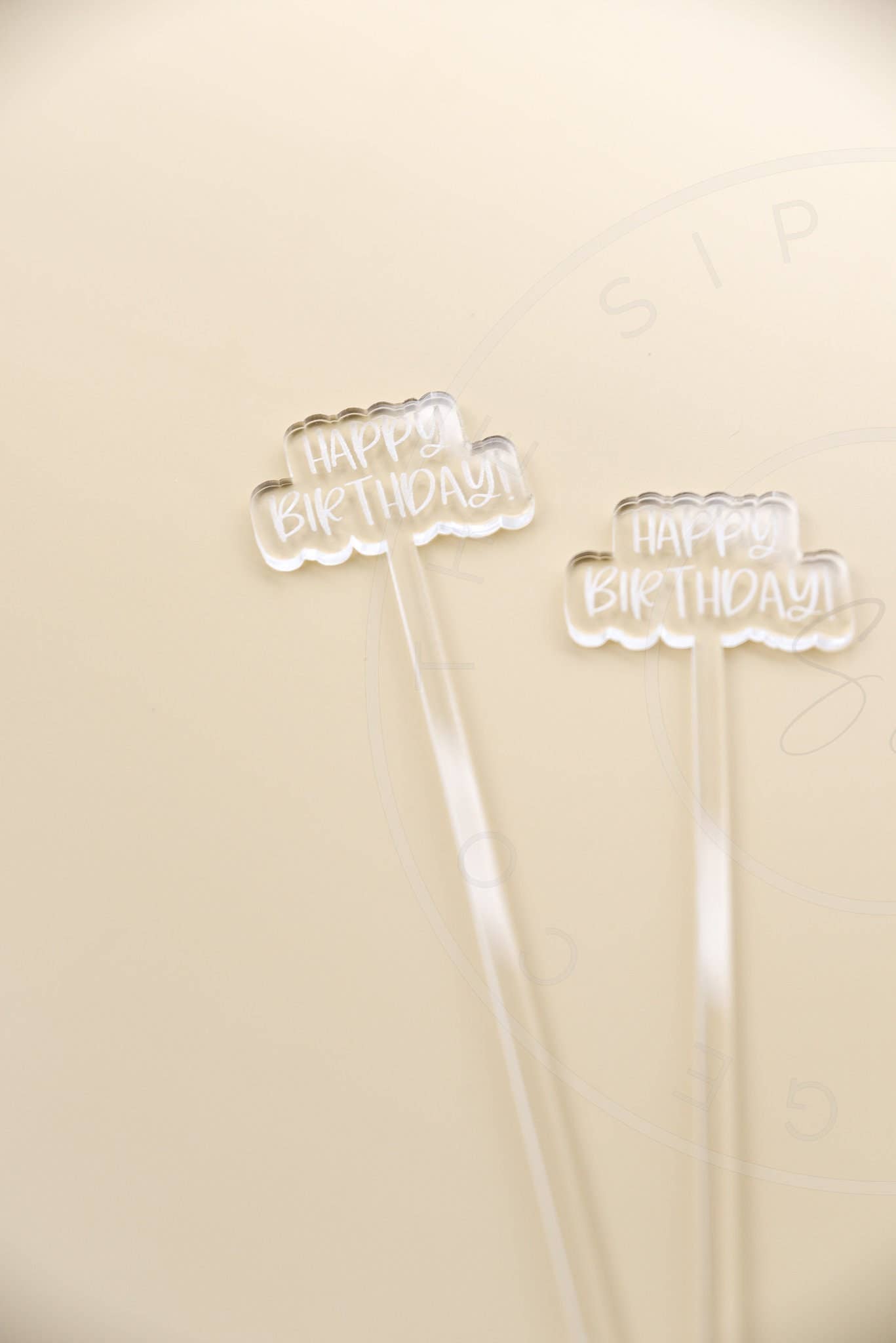 Happy Birthday Party Drink Stirrers