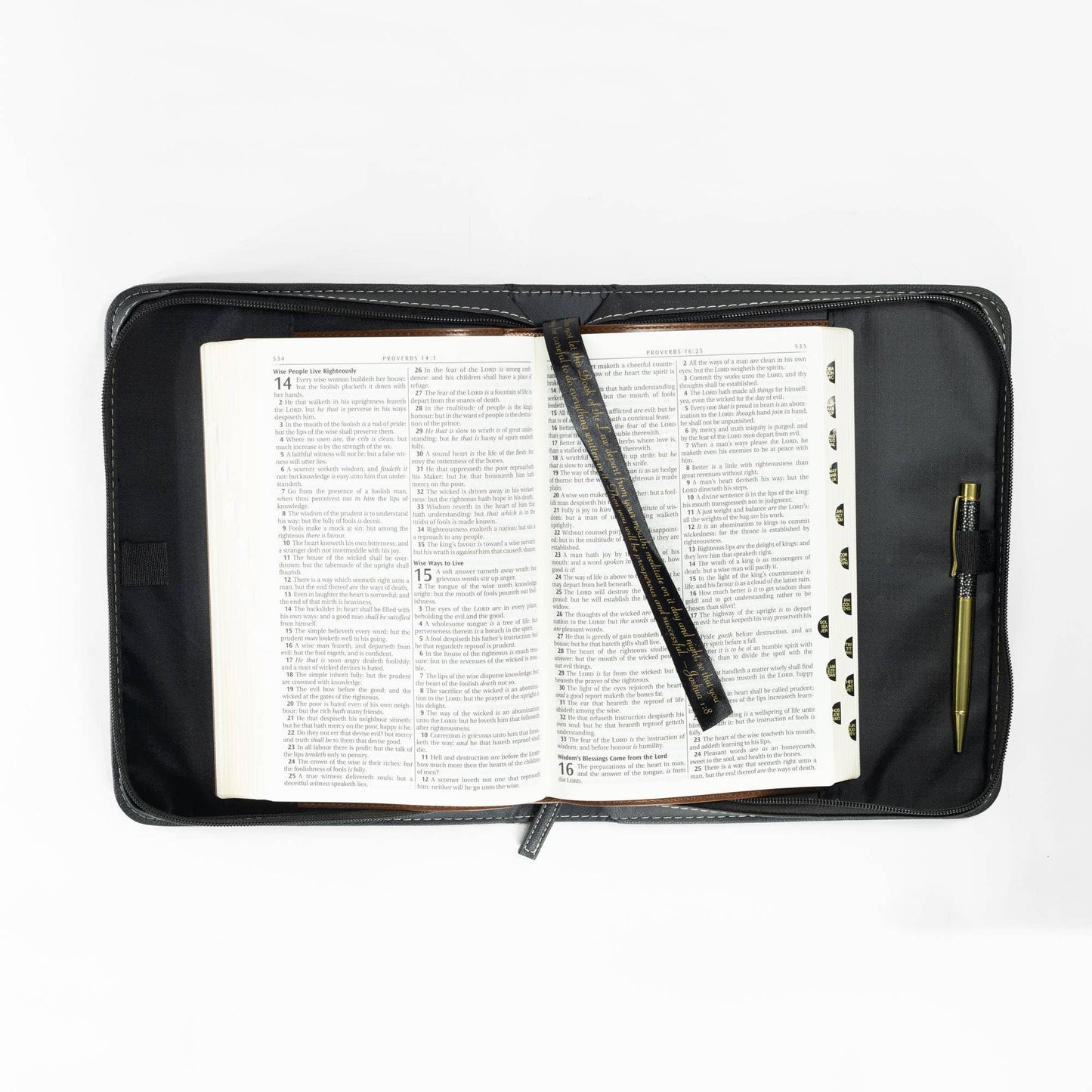 Divinity Boutique - Bible Cover: Brown & Black Take Delight