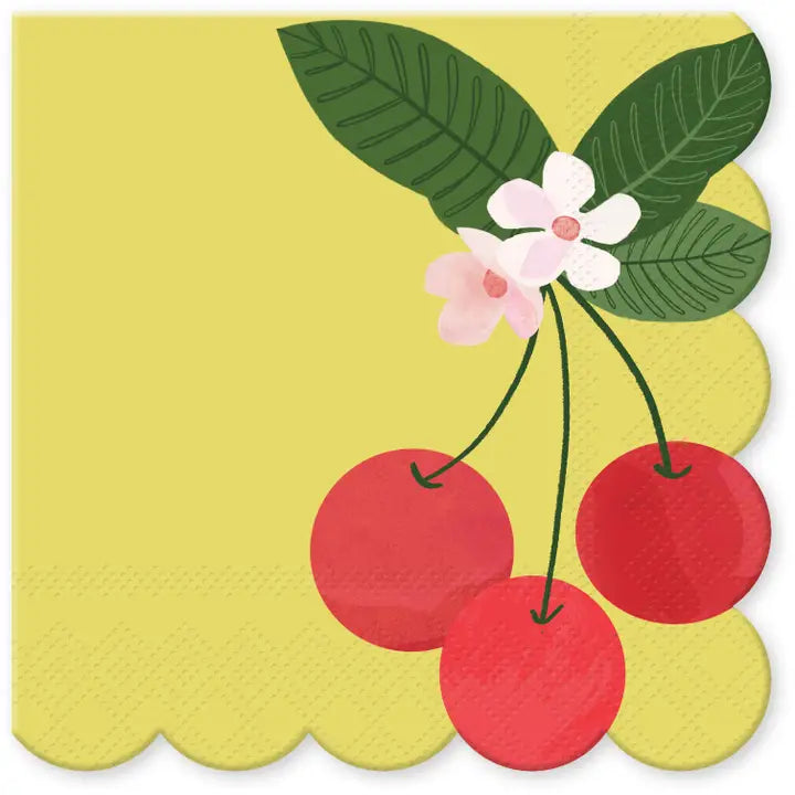 Fruit & Fleur Cherries Beverage Napkins