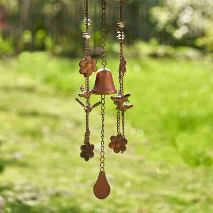 Antique Copper Hanging Birdhouse Wind Chime -4 Style Options: Farm House