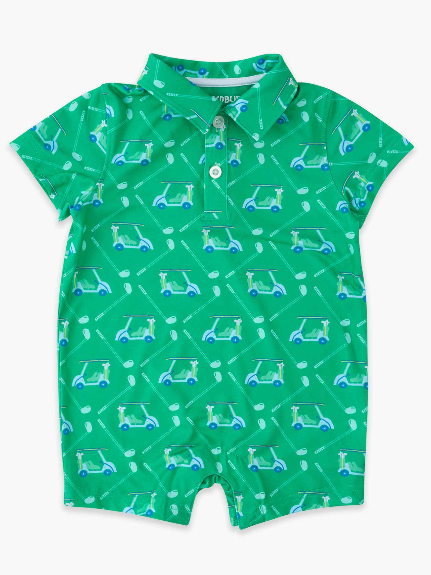 Baby Boys Golf Course Cruiser Performance Polo Romper: Green / 0-3m