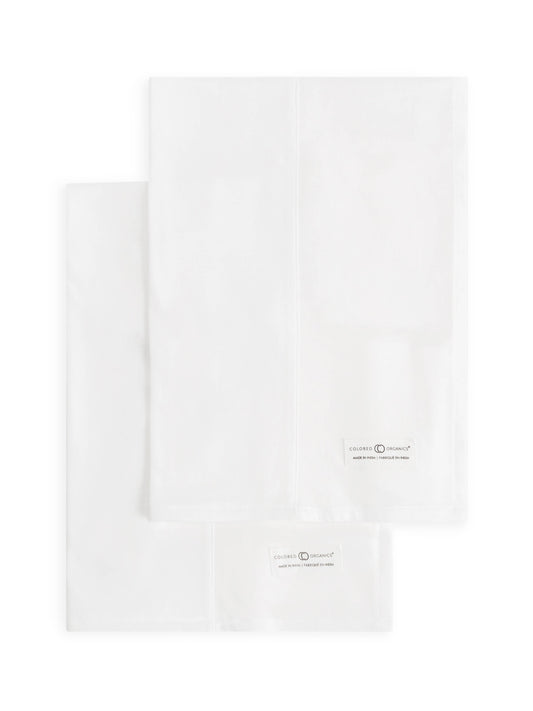 Organic Burp Cloth 2 Pc White