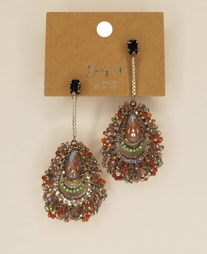 Gem Peacock Hand Made Dangle Earring