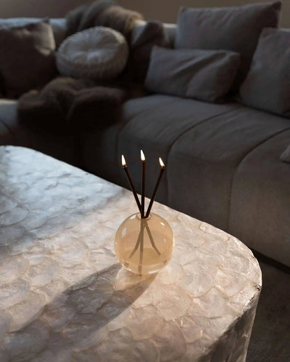 Neva Pampas Glass Vase for Everlasting Candles