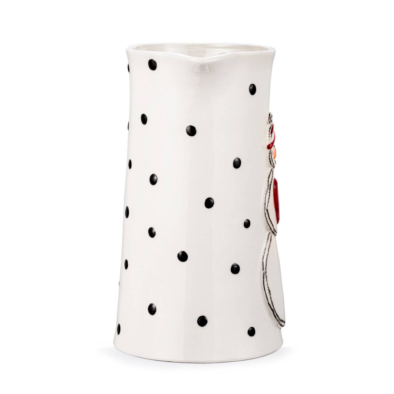 Snowman Polka Dot Pitcher