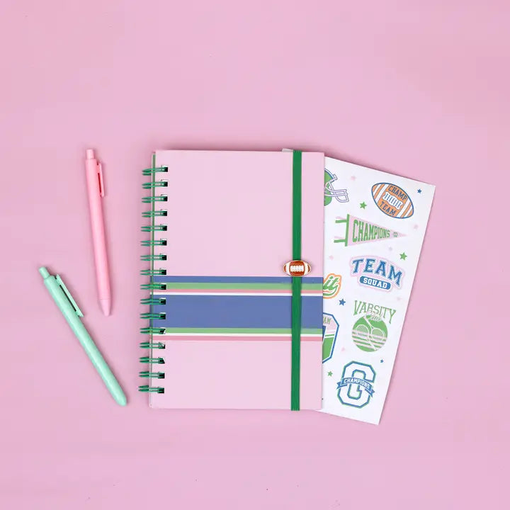 Game Day Medium Spiral Notebook with Enamel Charm