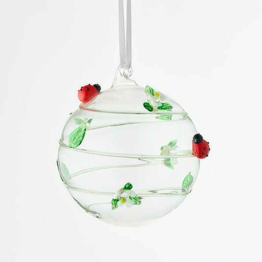 10cm Glass Globe - Wildlife Collection - Ladybug