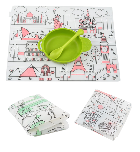 Reusable Silicone Coloring Placemats - Gift for Kids