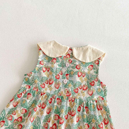 Baby & Kids Strawberry Princess Sundress: Green / 2-3T