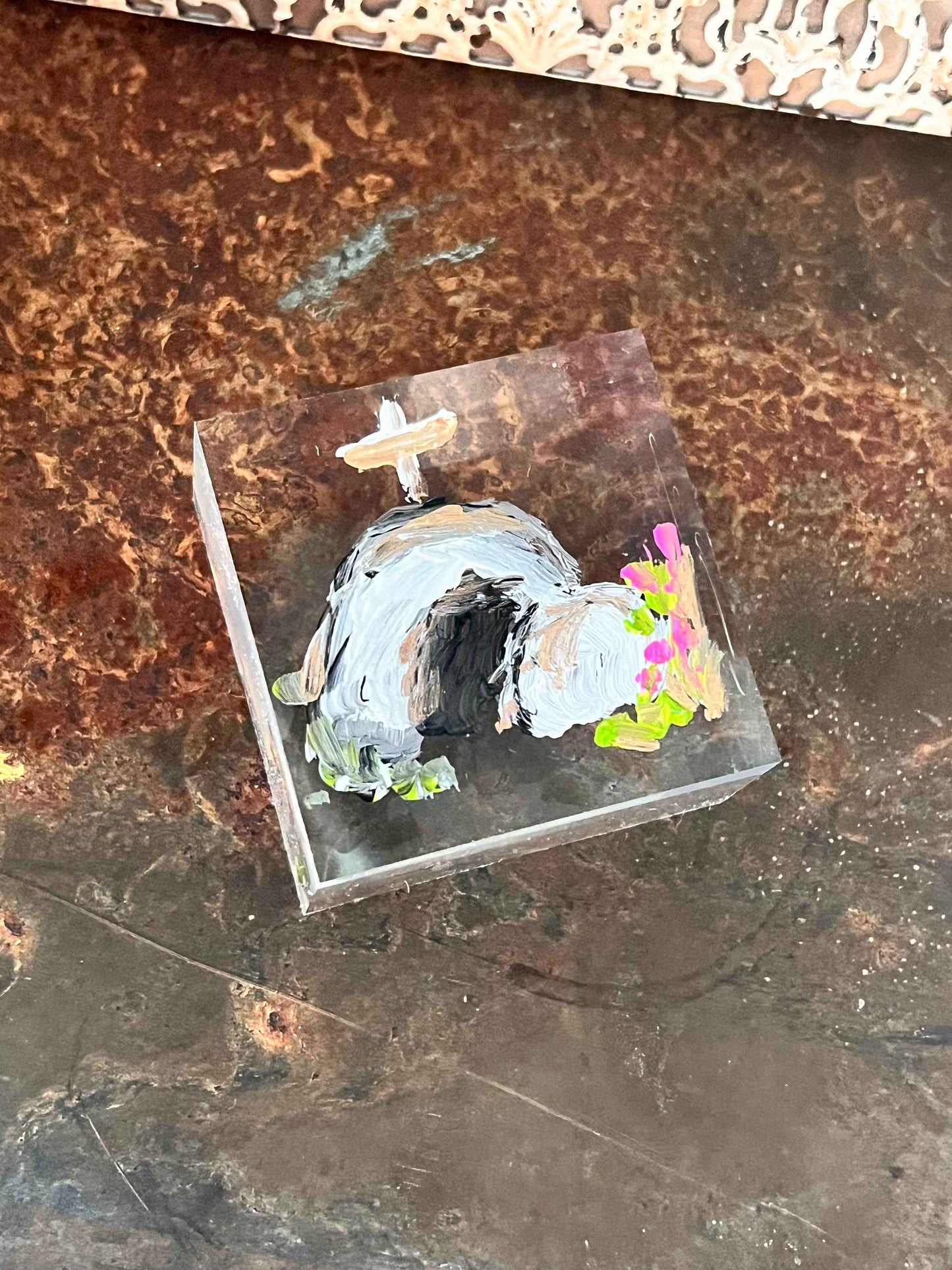 Empty Tomb Lucite Block