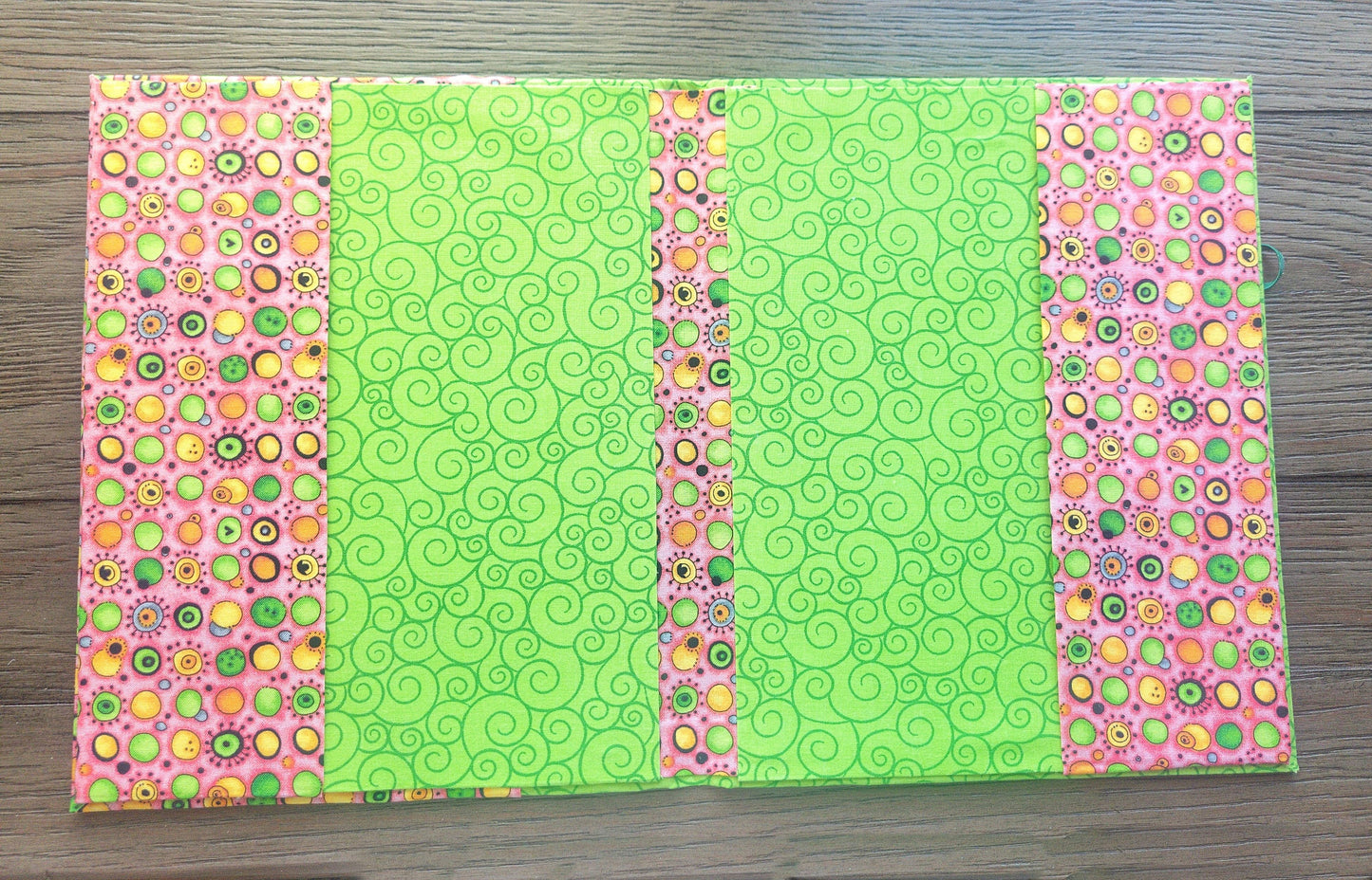 Fabric Covered Hardcover Notebook Composition Book Cover - Googly Eyes