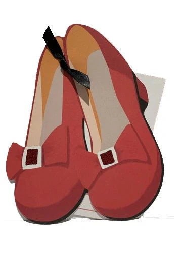 Dorothy Shoes with glitter greeting card