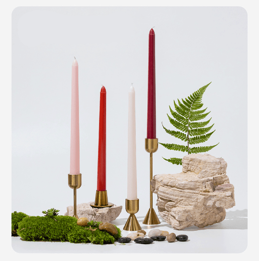 Wedding Party Colored Smokeless Long Taper Candles