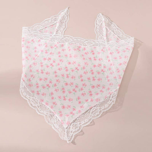 LACE FLORAL BANDANA HAIR SCARF HAIR BAND