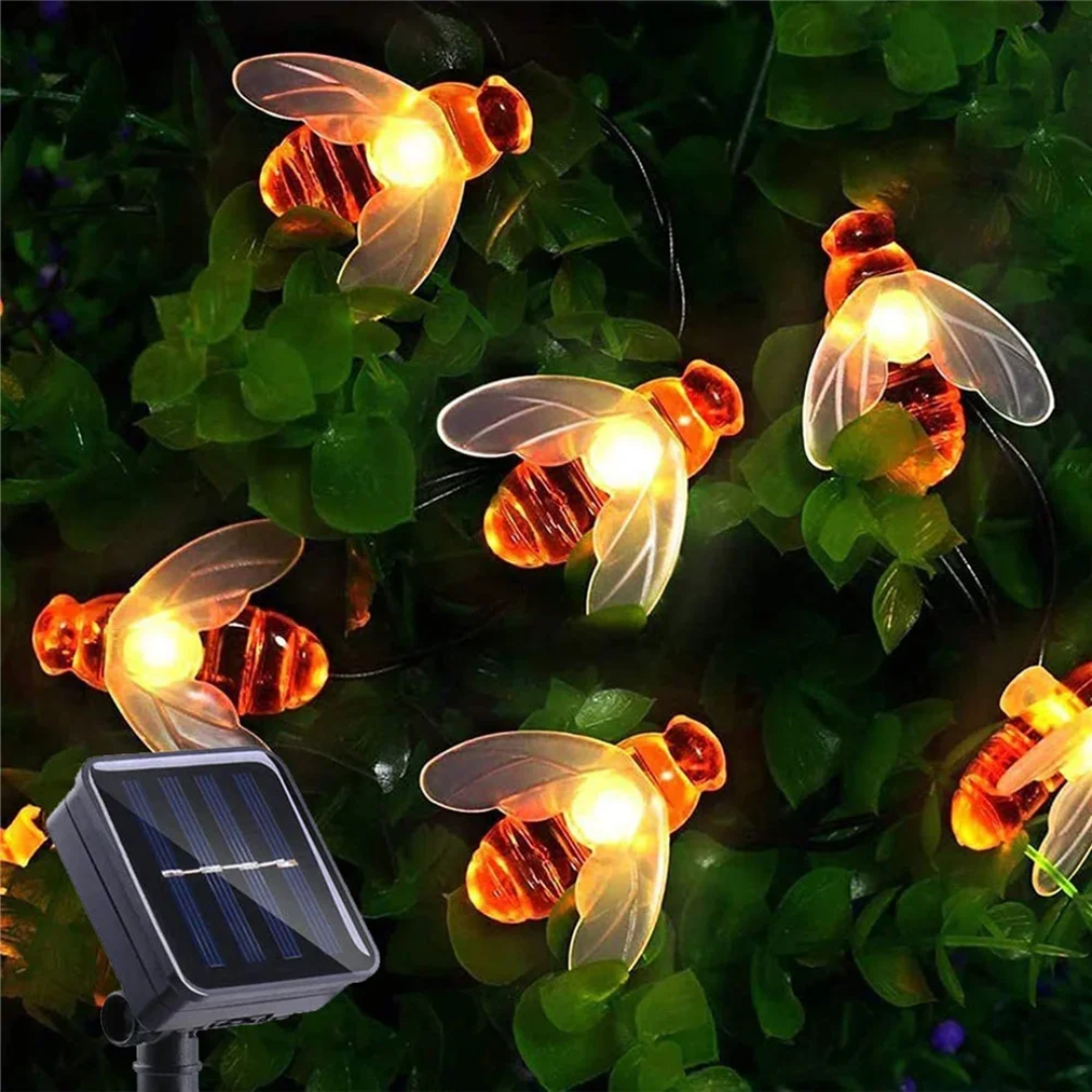 Solar Bee LED String Lights for Garden Decor