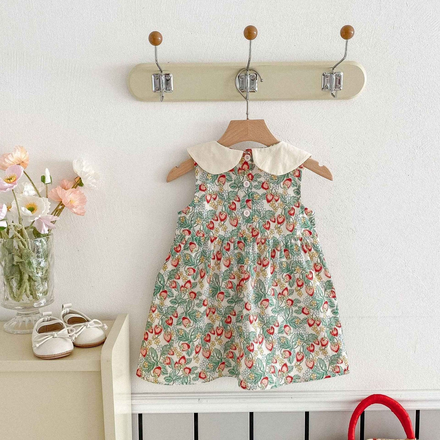 Baby & Kids Strawberry Princess Sundress: Green / 12-18M