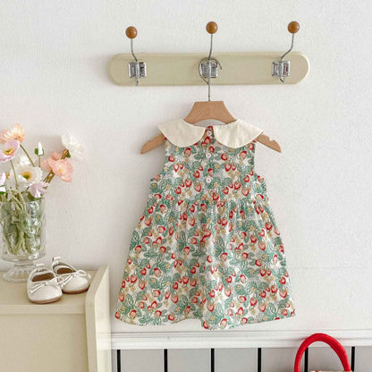 Baby & Kids Strawberry Princess Sundress: Green / 12-18M