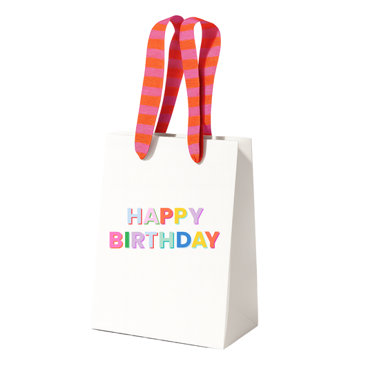 |Happy Birthday | pink + orange GIFT BAG