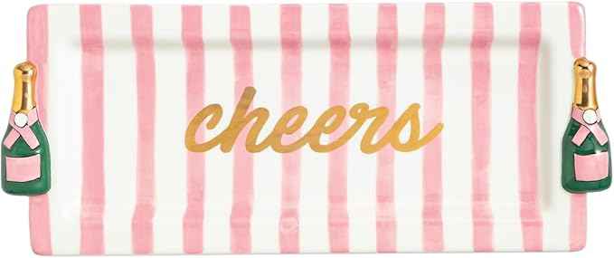 Cheers Champagne Ceramic Tray