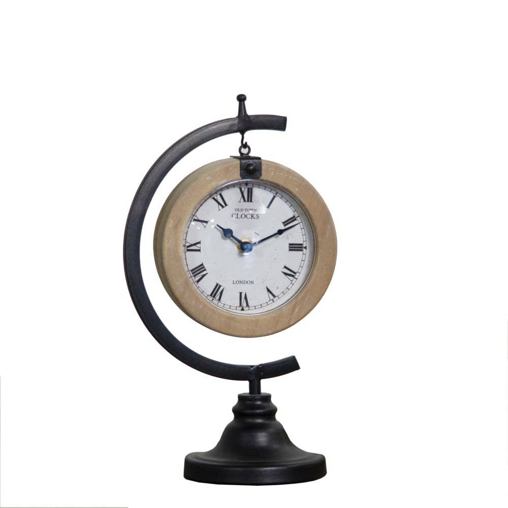 VIP Iron 14 in. Black Hanging Table Clock